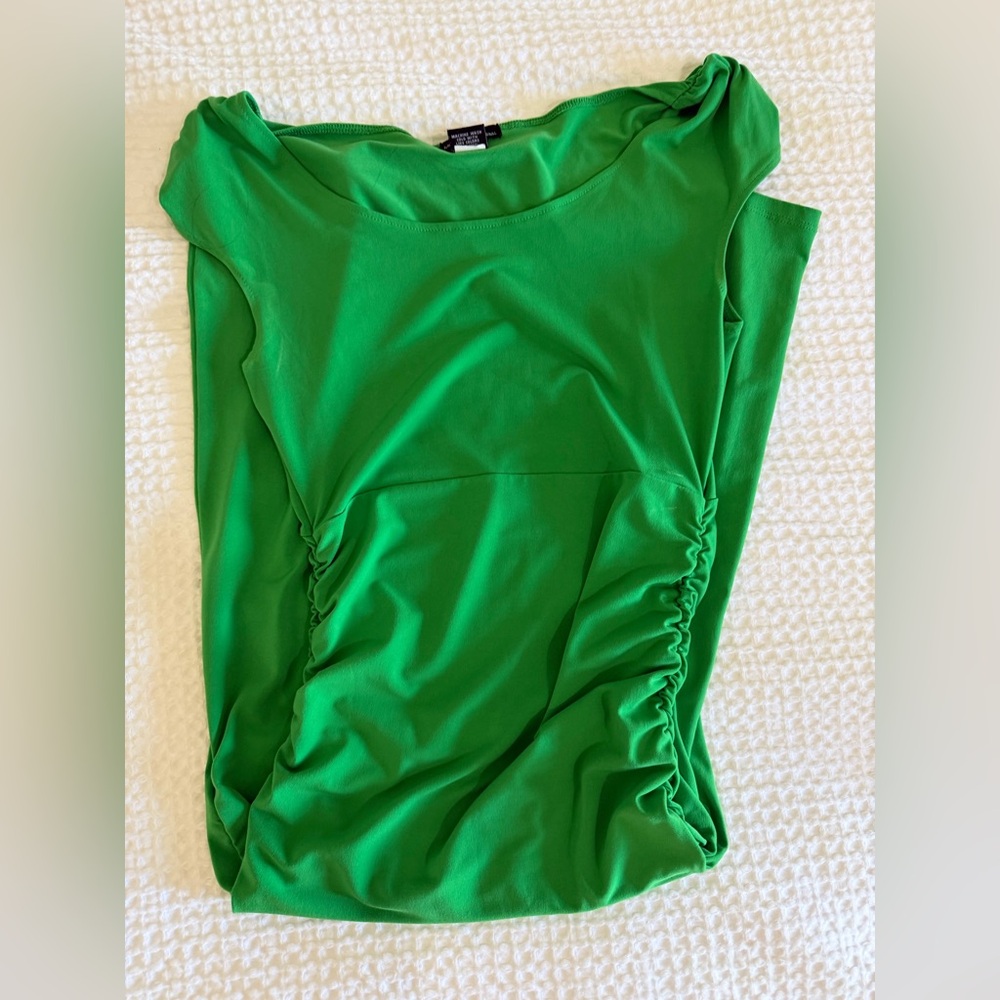 Y2K Moda International Bright Green Cap-Sleeve Midi Dress - Picture 5 of 5